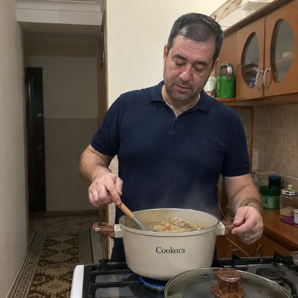 Zákazník Cookora vaří doma s krémovou kamennou sadou